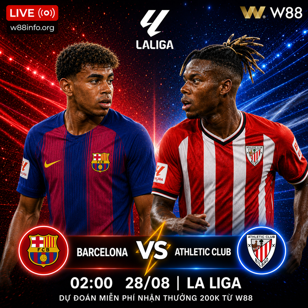 You are currently viewing [W88 – MINIGAME] BARCELONA – ATHLETIC CLUB | THỬ THÁCH CHỜ ĐỢI BARÇA