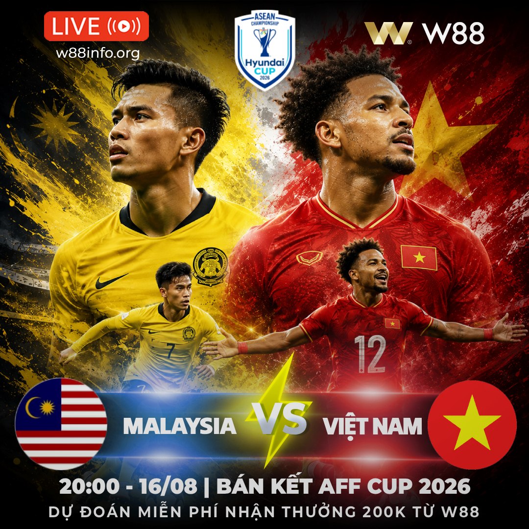 You are currently viewing [W88 – MINIGAME] MALAYSIA – VIỆT NAM | THỬ THÁCH TRÊN ĐẤT KHÁCH