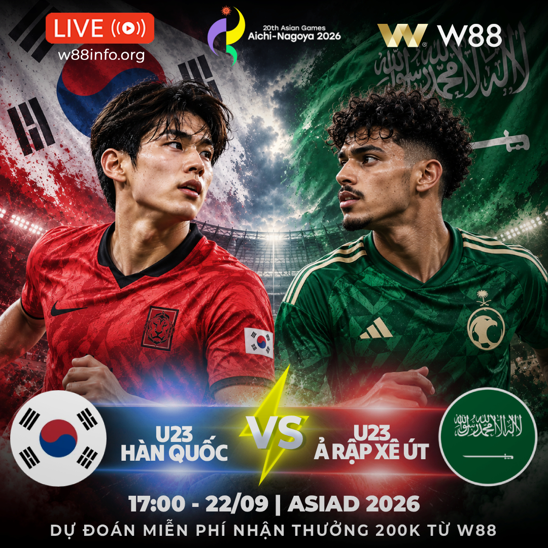 You are currently viewing [W88 – MINIGAME] U23 HÀN QUỐC – U23 Ả RẬP XÊ ÚT | ĐỒNG CÂN ĐỒNG LẠNG