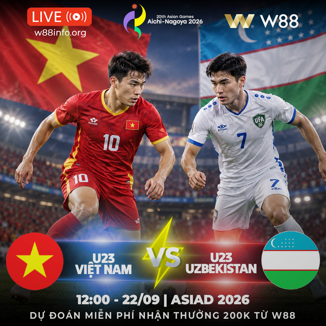 You are currently viewing [W88 – MINIGAME] U23 VIỆT NAM – U23 UZBEKISTAN | CHUNG KẾT BẢNG