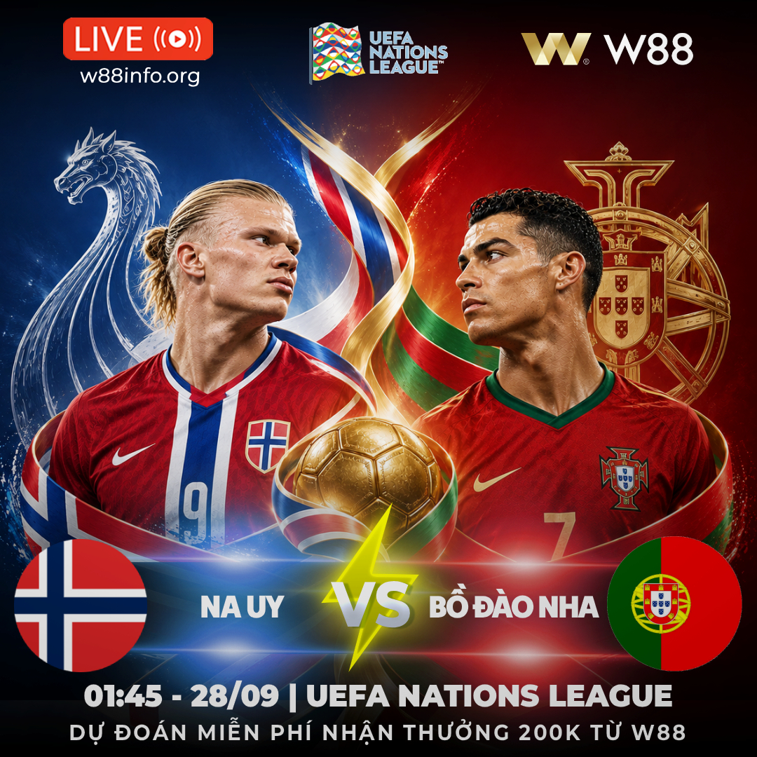 You are currently viewing [W88 – MINIGAME] NA UY – BỒ ĐÀO NHA | HAALAND GẶP RONALDO