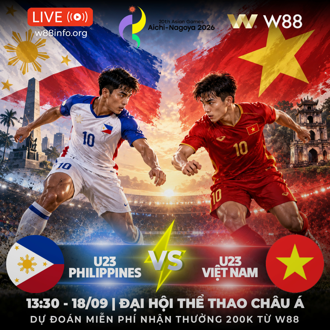 You are currently viewing [W88 – MINIGAME] U23 PHILIPPINES – U23 VIỆT NAM | MỆNH LỆNH PHẢI THẮNG