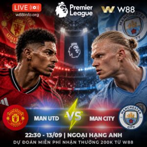 Read more about the article [W88 – MINIGAME] MAN UTD – MAN CITY | THÀNH MAN MÀU GÌ?