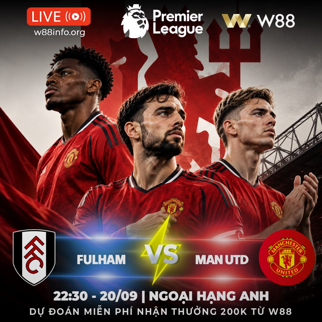 You are currently viewing [W88 – MINIGAME] FULHAM – MAN UTD | QUỶ ĐỎ ĐỐI MẶT THỬ THÁCH  