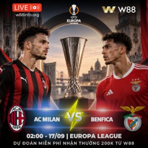 Read more about the article [W88 – MINIGAME] AC MILAN – BENFICA | CUỘC ĐẤU CỦA NHỮNG ÔNG LỚN