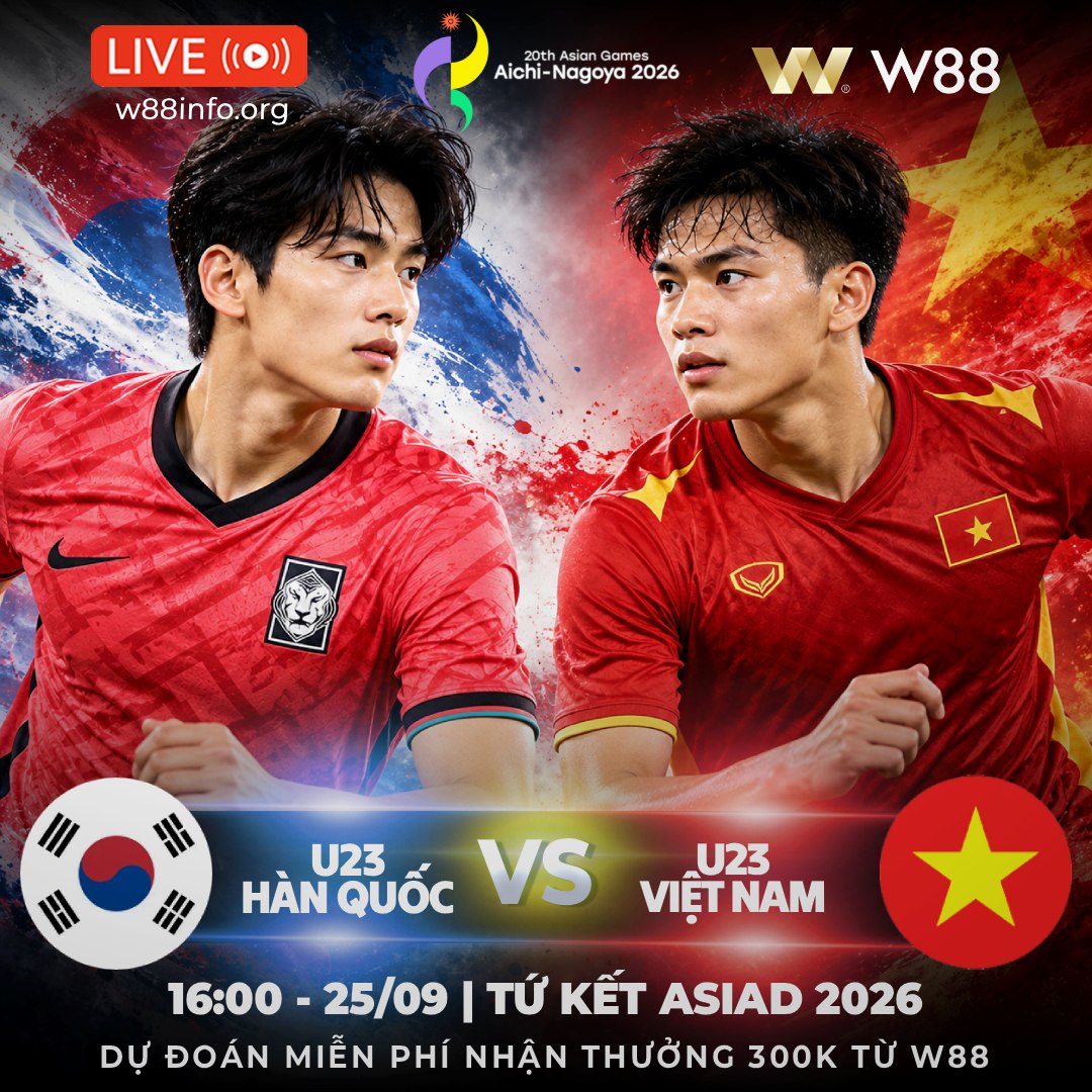 You are currently viewing [W88 – MINIGAME] U23 HÀN QUỐC – U23 VIỆT NAM | BẢN LĨNH TRƯỚC THỬ THÁCH LỚN