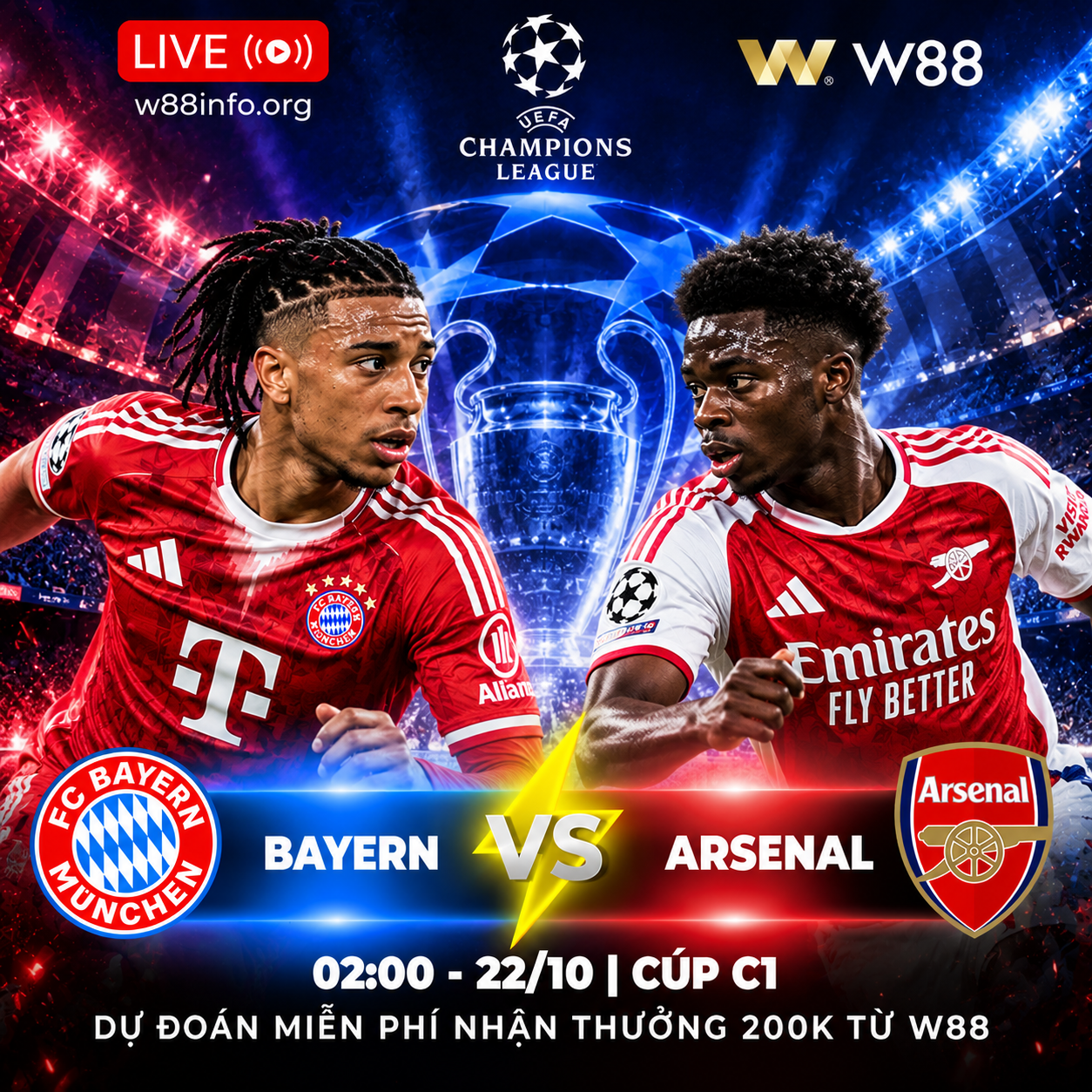 You are currently viewing [W88 – MINIGAME] BAYERN MUNICH – ARSENAL | QUẬT NGÃ ‘HÙM XÁM’