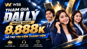 Read more about the article THAM GIA ĐẠI LÝ W88 – NHẬN NGAY 8.888 VND HỖ TRỢ TÌM KIẾM THÀNH VIÊN