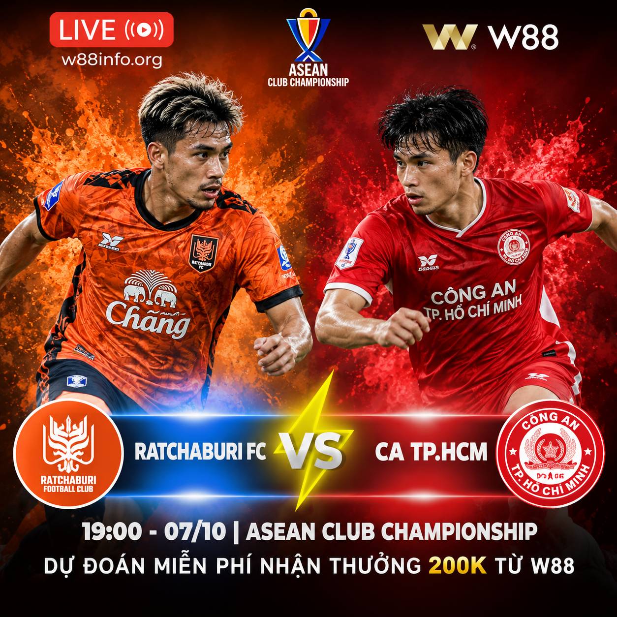 You are currently viewing [W88 – MINIGAME] RATCHABURI FC – CA TP.HCM | ĐẠI CHIẾN VIỆT – THÁI