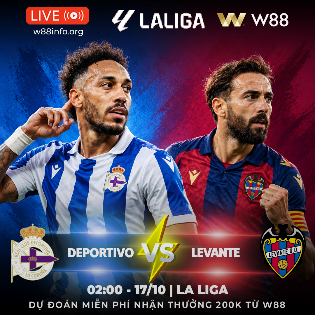 You are currently viewing [W88 – MINIGAME] DEPORTIVO – LEVANTE | KHÁI NIỆM BỨC PHÁ